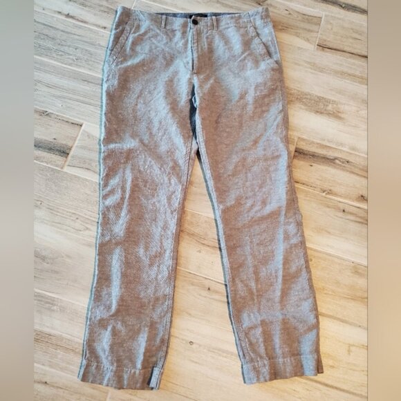 Banana Republic Mens Gray Linen Cotton 36 X 32 Pants Summer Coastal Wedding - Picture 1 of 5